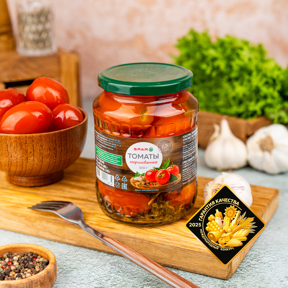 Изображение товара Томаты SPAR Маринованные 680г