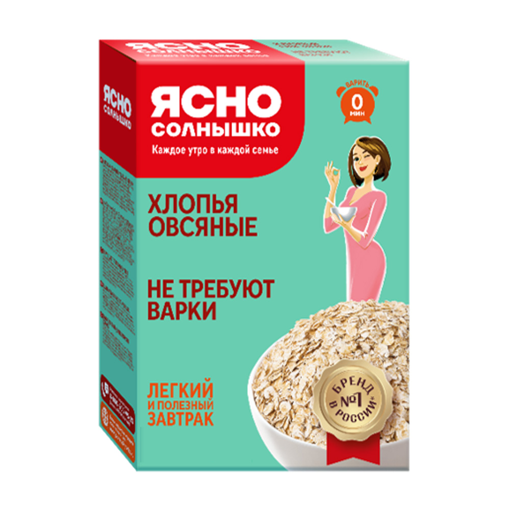 Купить хлопья овсяные ясно солнышко 400г с доставкой на дом в магазине SPAR