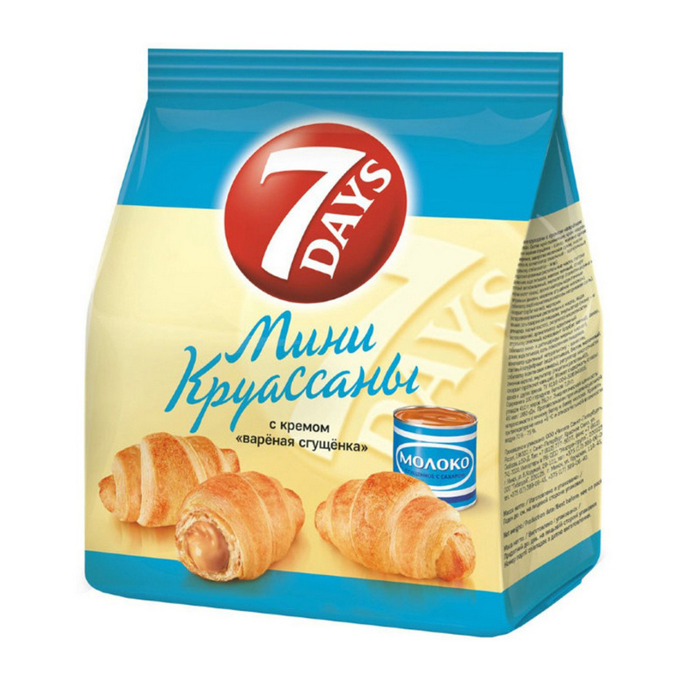 Купить круассаны 7 days мини вареная сгущенка 176г с доставкой на дом в ...