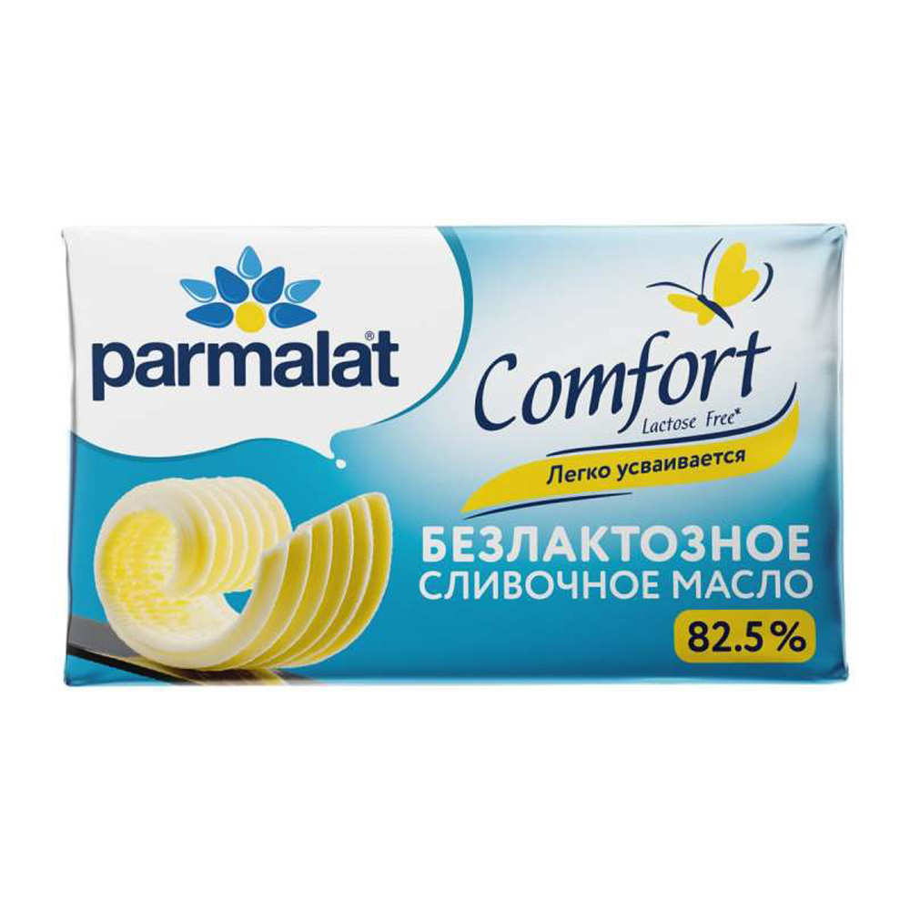 Купить масло сливочное parmalat comfort безлактозное 82,5% 150г с ...