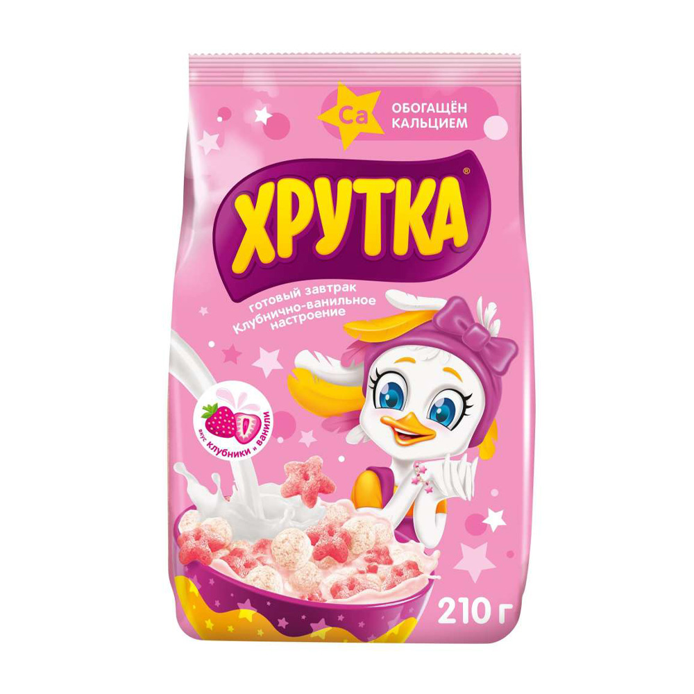 Изображение товара Готовый завтрак ХРУТКА Клубника Ваниль 210 г