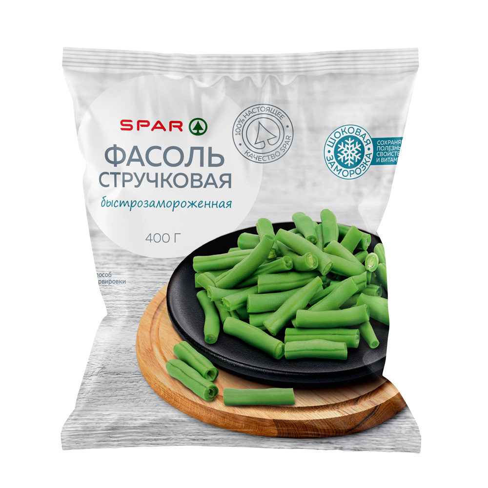 Изображение товара Фасоль SPAR Стручковая Замороженная 400г