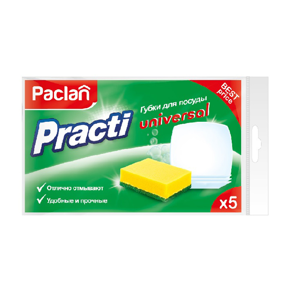 Изображение товара Губки для Посуды Paclan Practi Universal 5шт