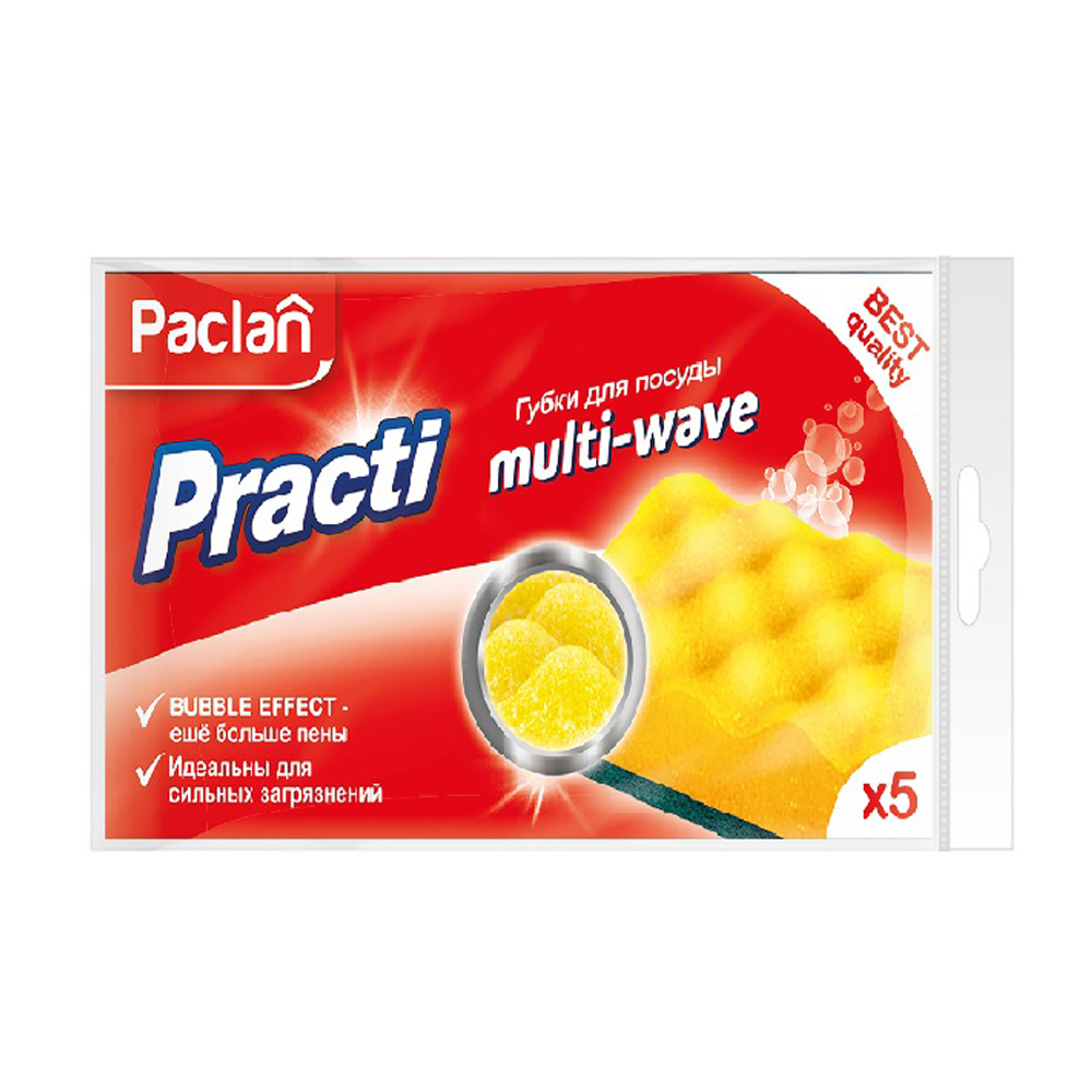 Изображение товара Губки для Посуды Paclan Practi Multi Wave 5шт