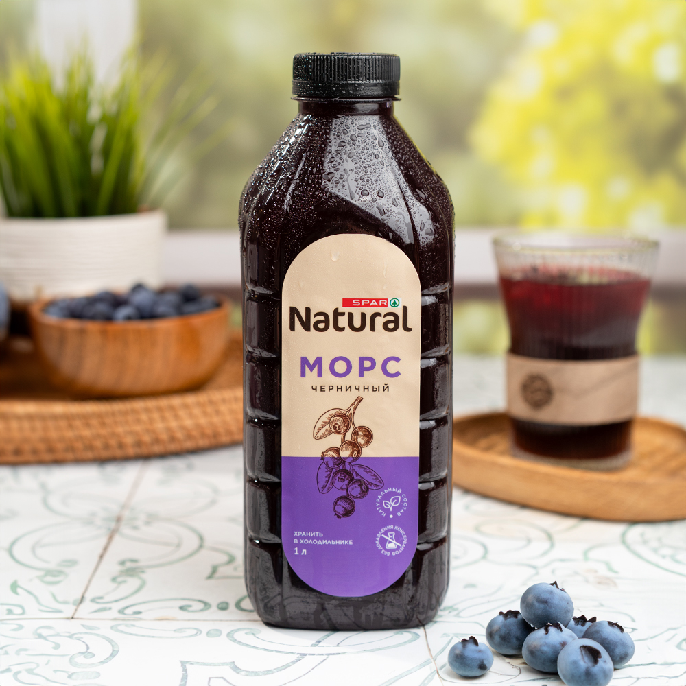 Изображение товара SPAR NATURAL Черничный морс 1 л