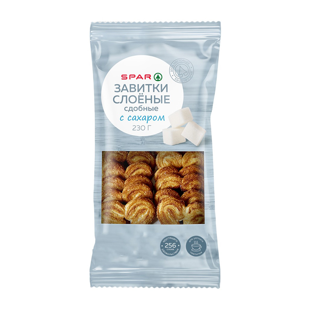 Изображение товара SPAR Завитки Слоеные с Сахаром 230 г