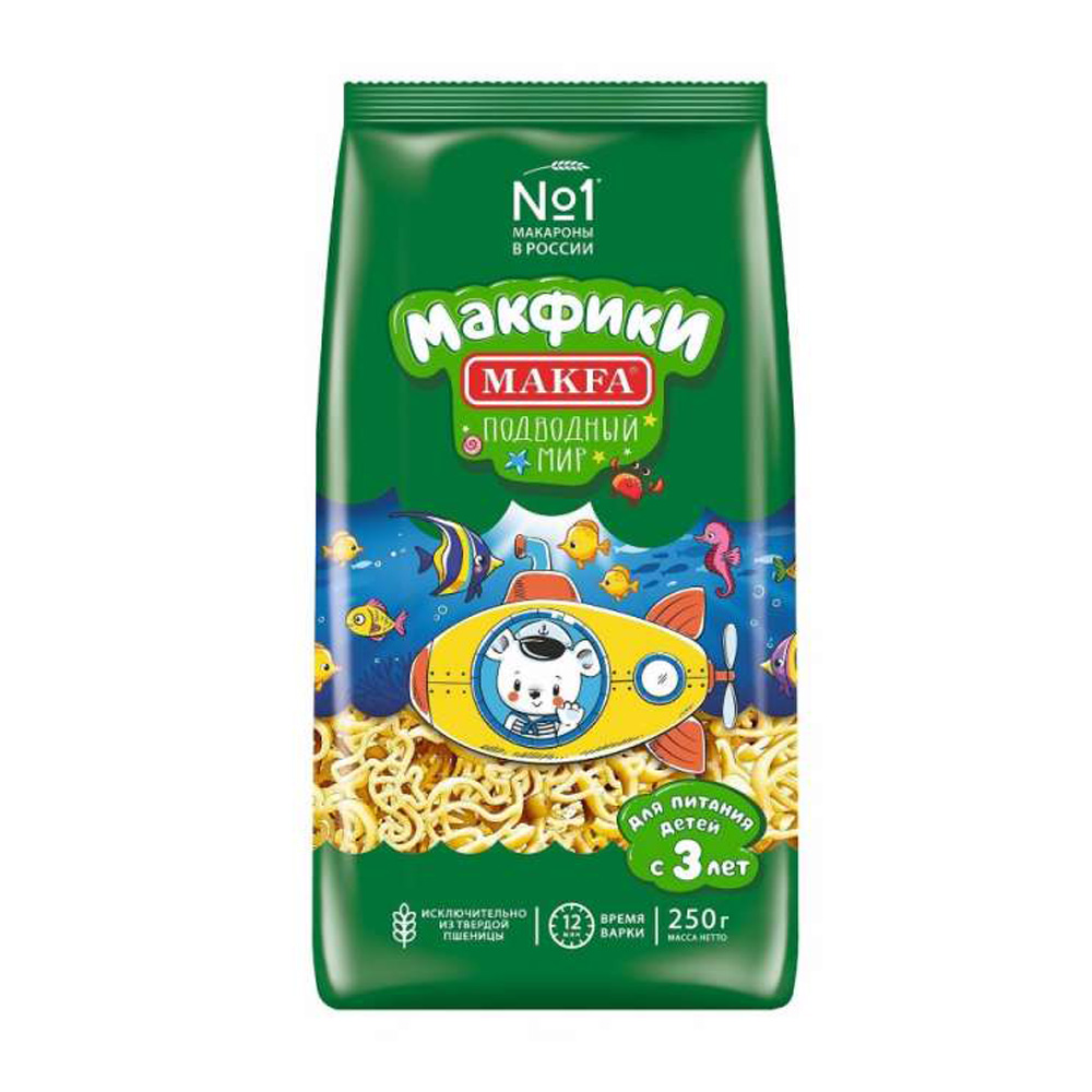 Изображение товара Макаронные Изделия Makfa Макфики Подводный Мир 250г