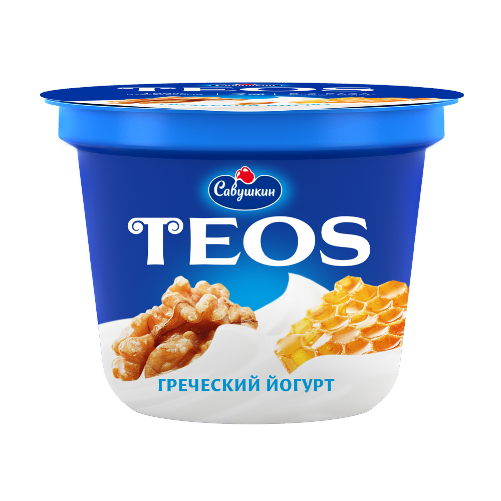 Изображение товара Йогурт Греческий Teos Грецкий Орех Мед 2% 250г