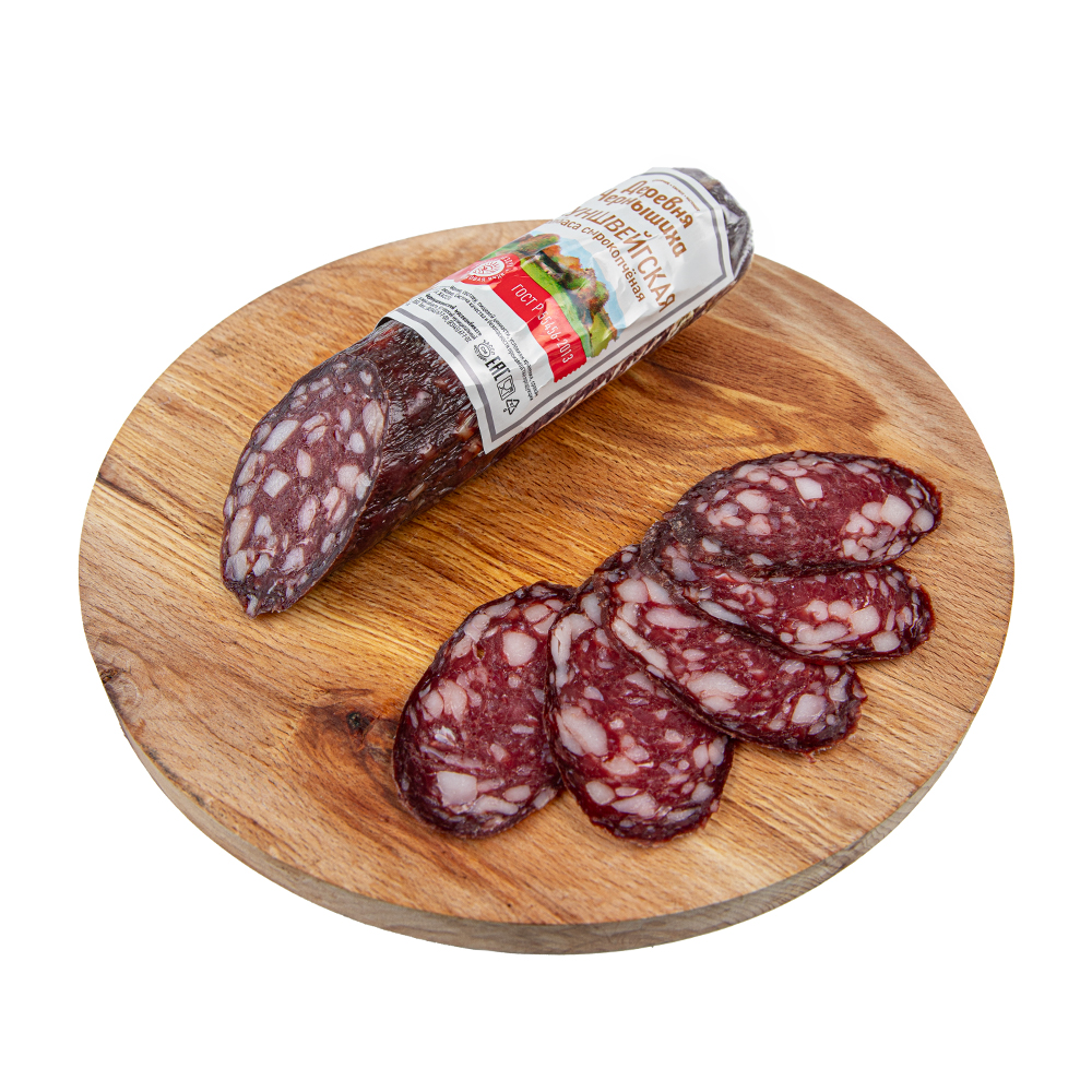 Изображение товара Деревня Чернышиха сырокопченая колбаса 120 г/кг не указано