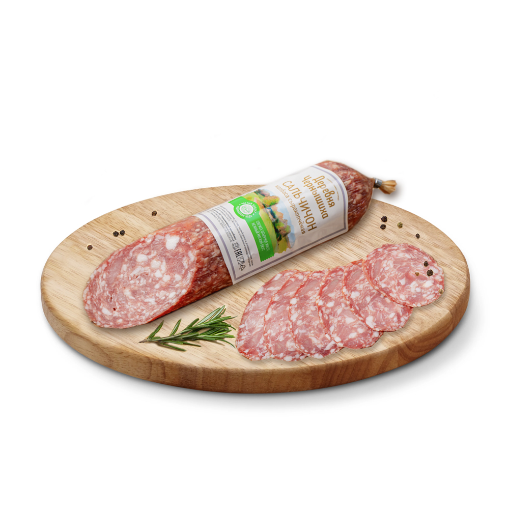 Изображение товара Колбаса Сырокопченая Сальчичон Деревня Чернышиха