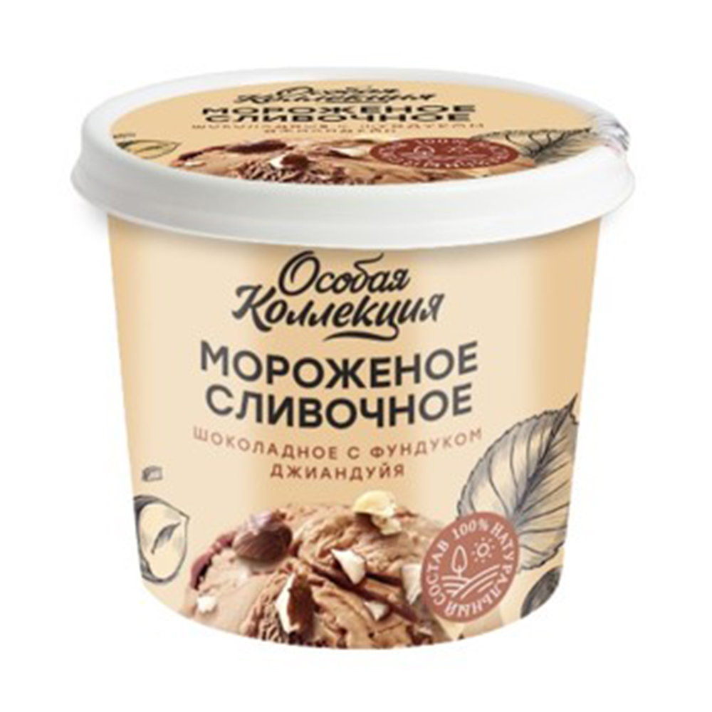 Изображение товара Сливочное мороженое Особая коллекция с пастой джандуйя 75 г