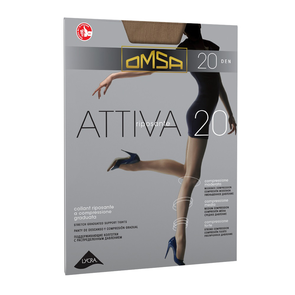 Изображение товара Колготки Omsa Attiva Caramello 20 Den р.5