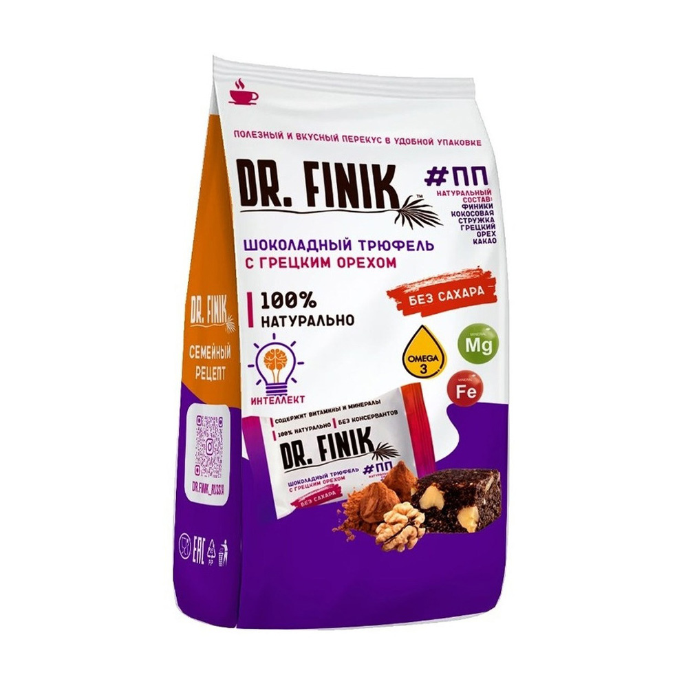 Изображение товара Конфеты Финиковые Dr.finik Трюфель с Грецким Орехом 150г