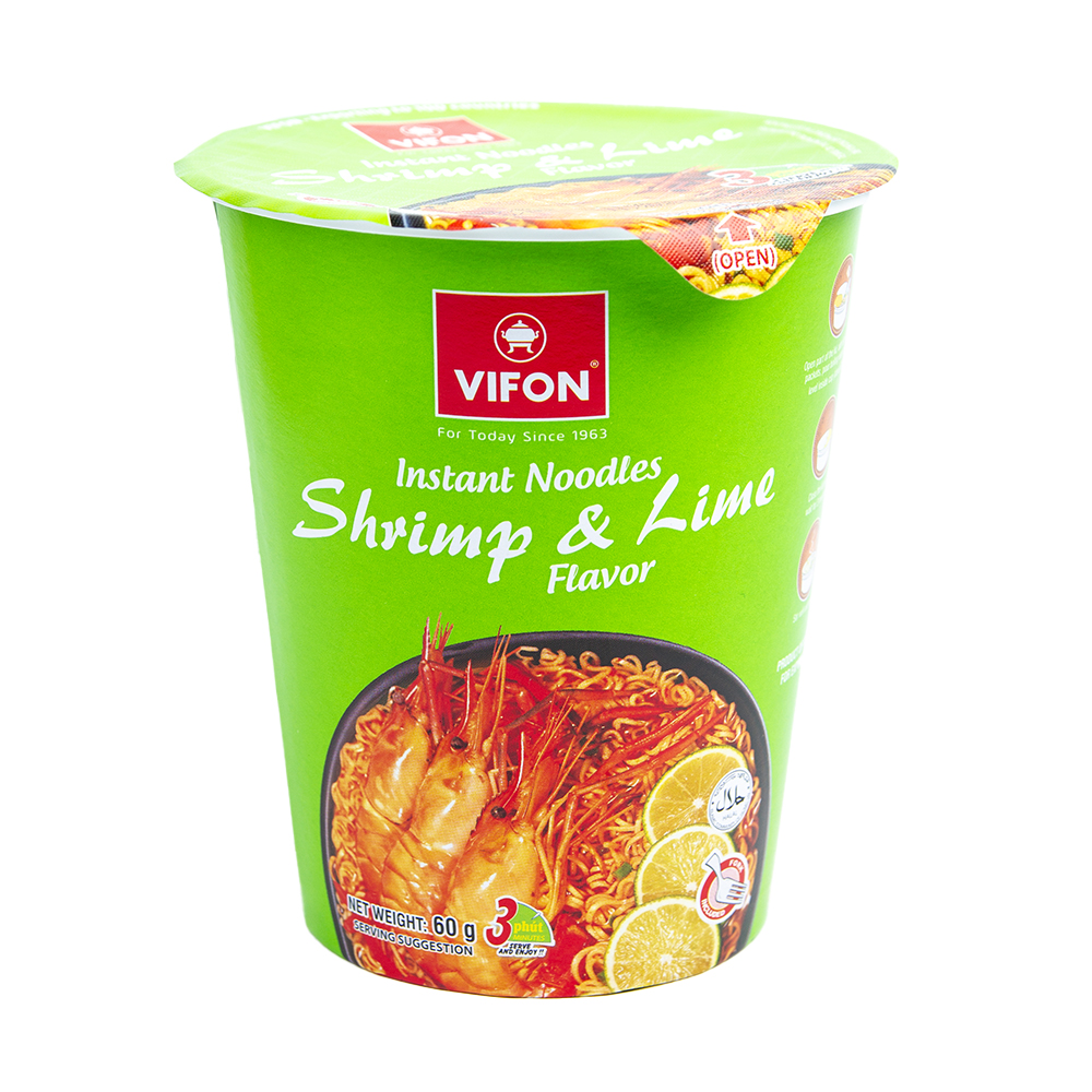 Изображение товара Vifon Креветки и Лайм 60г — быстрого приготовления лапша