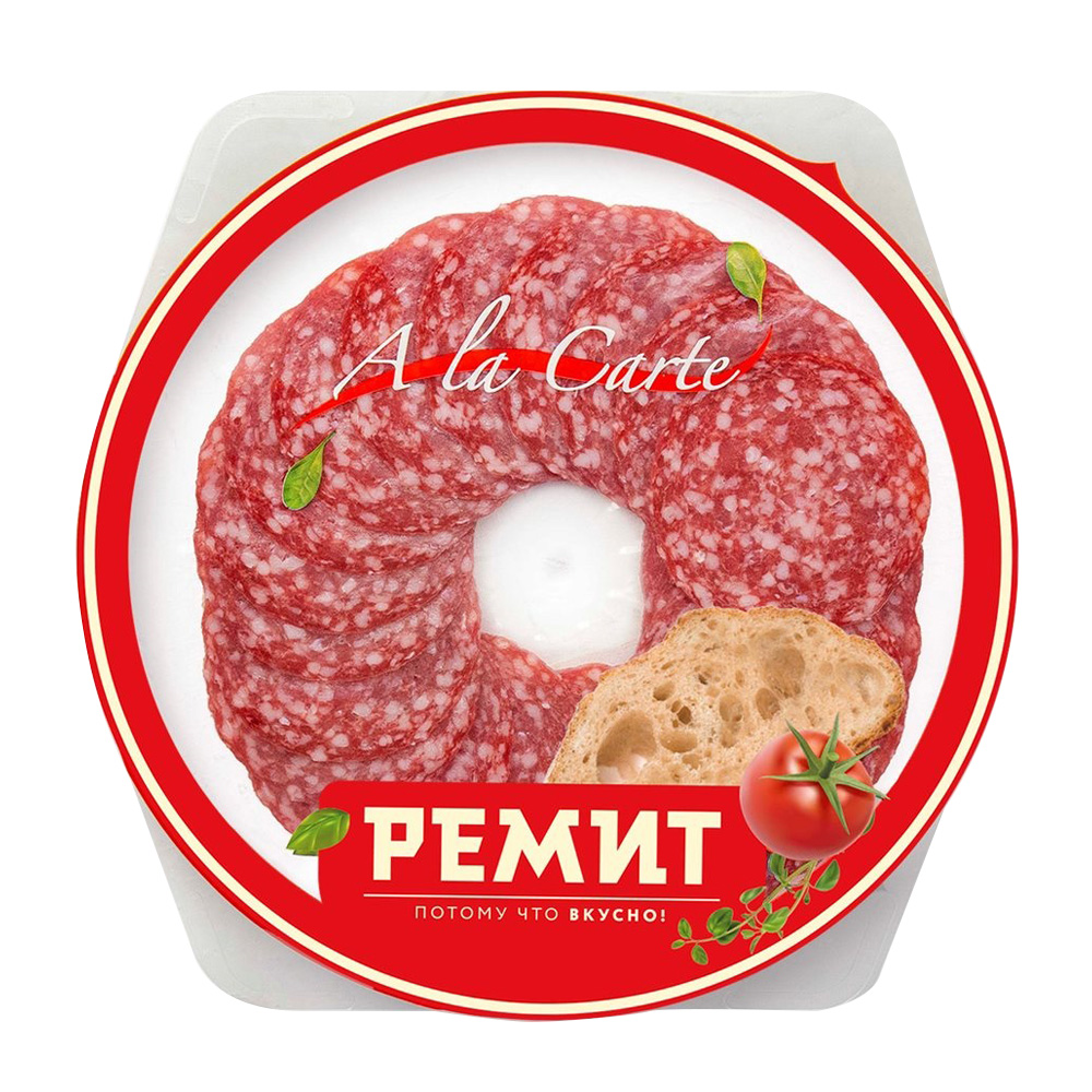 Изображение товара Колбаса Сырокопченая Ремит Салями Нарезка 80г