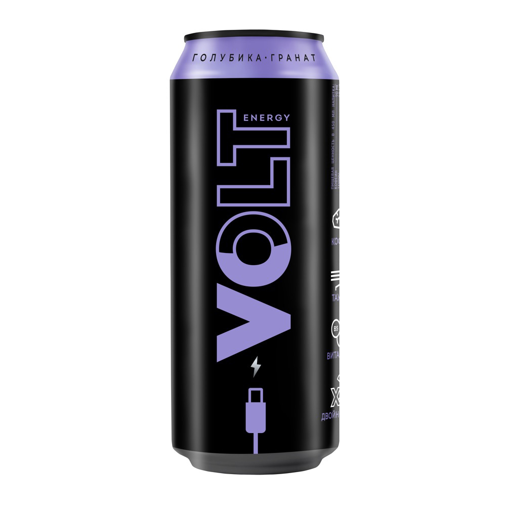 Изображение товара Энергетический Напиток Volt Energy Голубика Гранат 0,45л ж/б