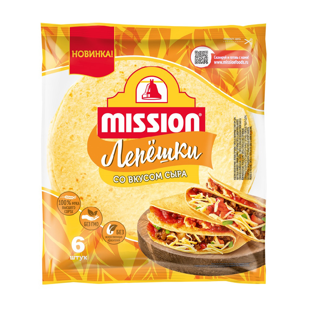 Изображение товара Лепешки Mission Cо Вкусом Сыра 250г