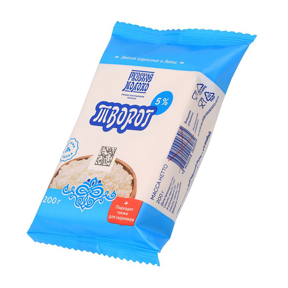 Изображение товара Творог Рузское Молоко 5% 200г