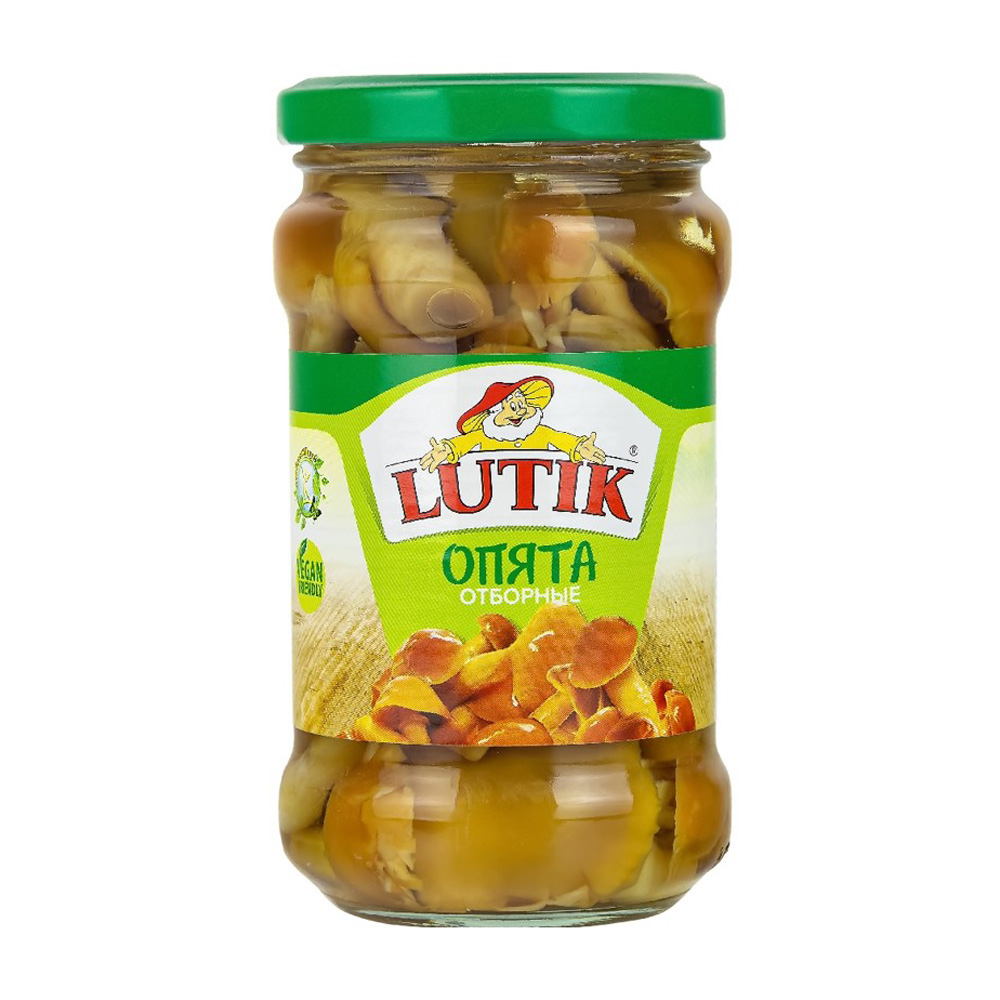 Изображение товара Опята Lutik Отборные 314 мл - соленые штучные грибы