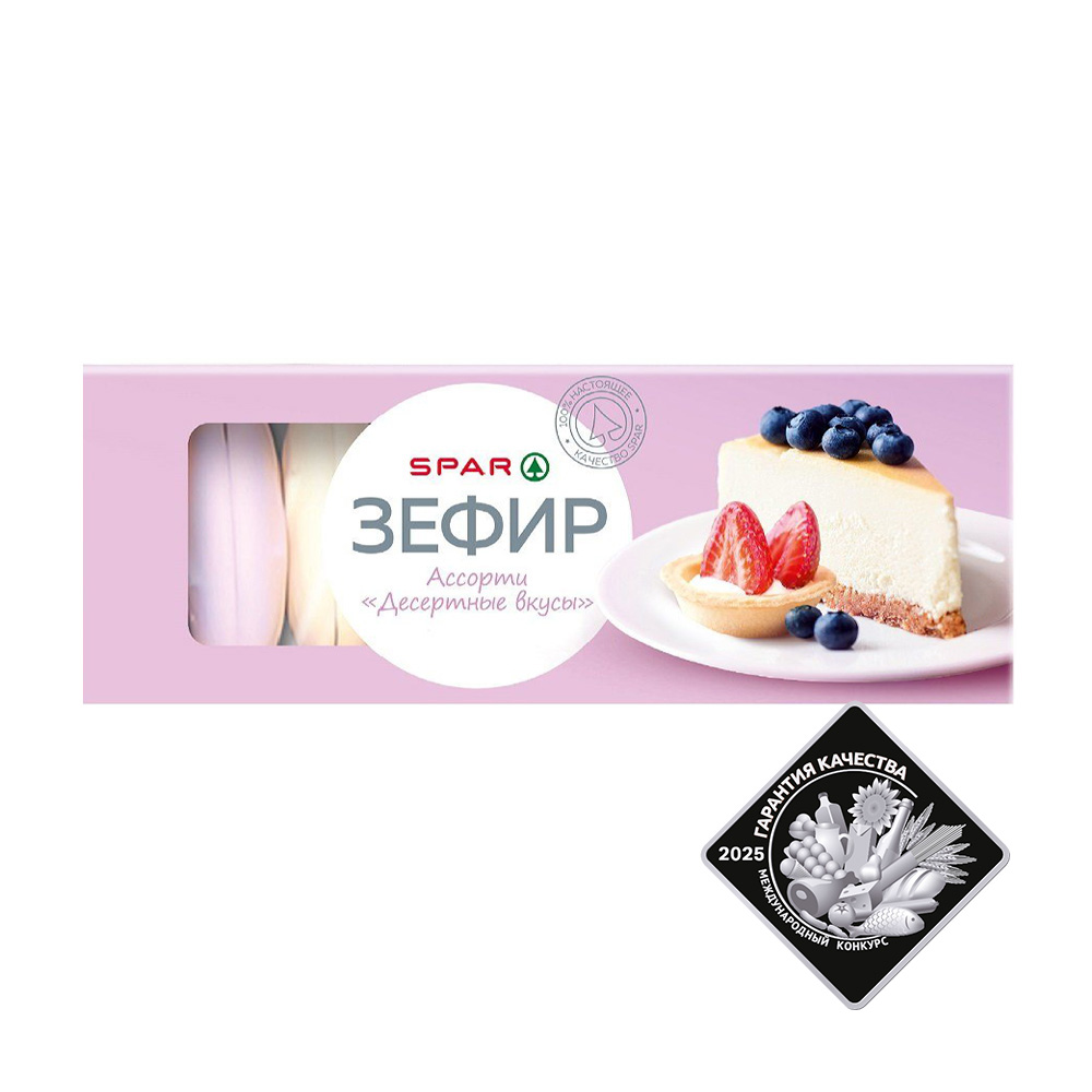 Изображение товара SPAR Зефир Ассорти Десертные Вкусы 210 г