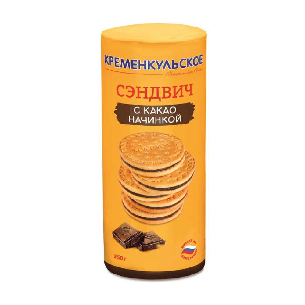 Изображение товара Печенье Кременкульское Сэндвич с Какао Начинкой 250г