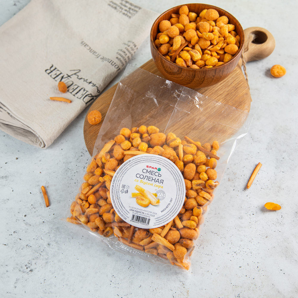 Изображение товара Смесь SPAR Соленая со Вкусом Сыра 200г