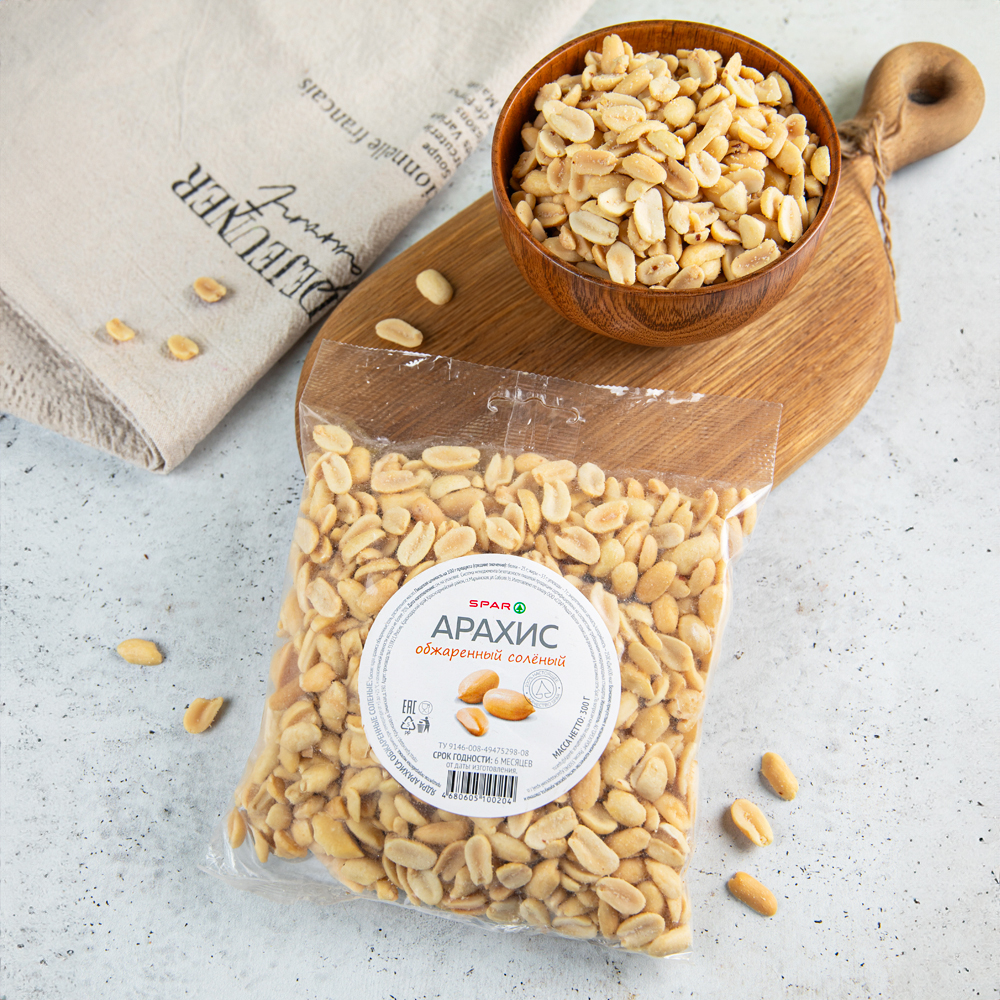 Изображение товара Арахис SPAR Обжаренный Соленый 300г