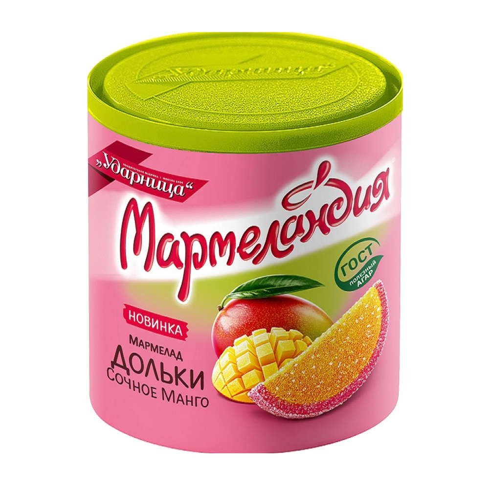 Изображение товара Мармелад Мармеландия Дольки Манго 0.25 кг
