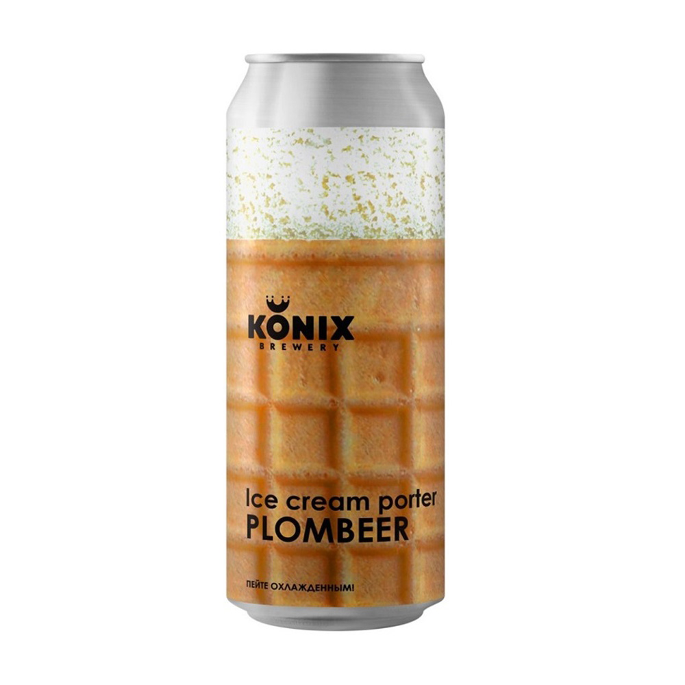 Изображение товара Пивной Напиток Konix Ice Cream Porter Plombeer 7% 0,45л ж/б