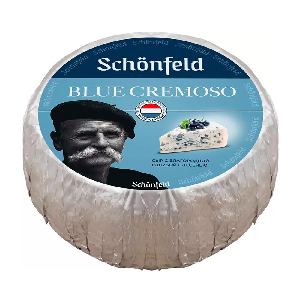 Купить сыр schonfeld blue cremoso с голубой плесенью 50% с доставкой на ...