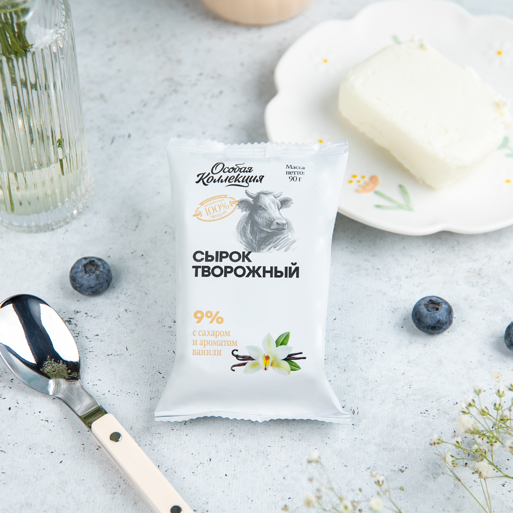 Изображение товара Сырок Творожный Особая Коллекция Ваниль 9% 90г