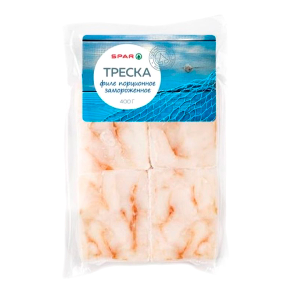 Изображение товара Филе Трески SPAR Порционное Замороженное 400г