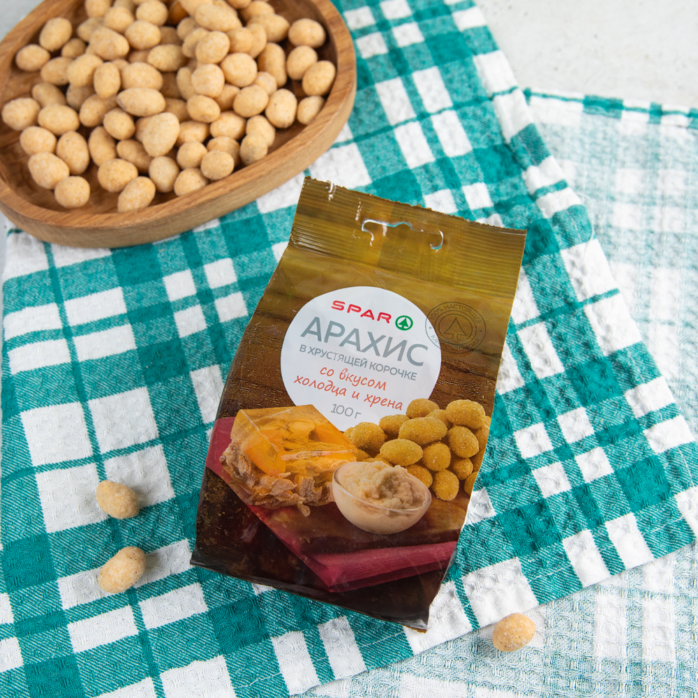 Изображение товара Арахис SPAR в Хрустящей Корочке Холодец и Хрен 100г