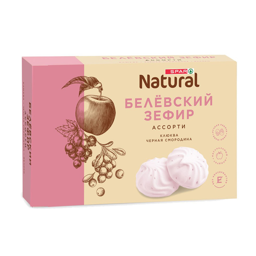 Изображение товара Зефир SPAR NATURAL Белевский Ассорти 250г