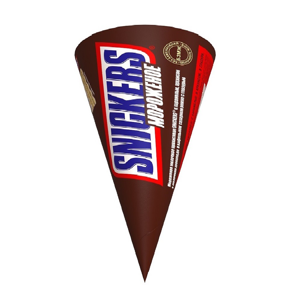 Изображение товара Мороженое Snickers Рожок 69г
