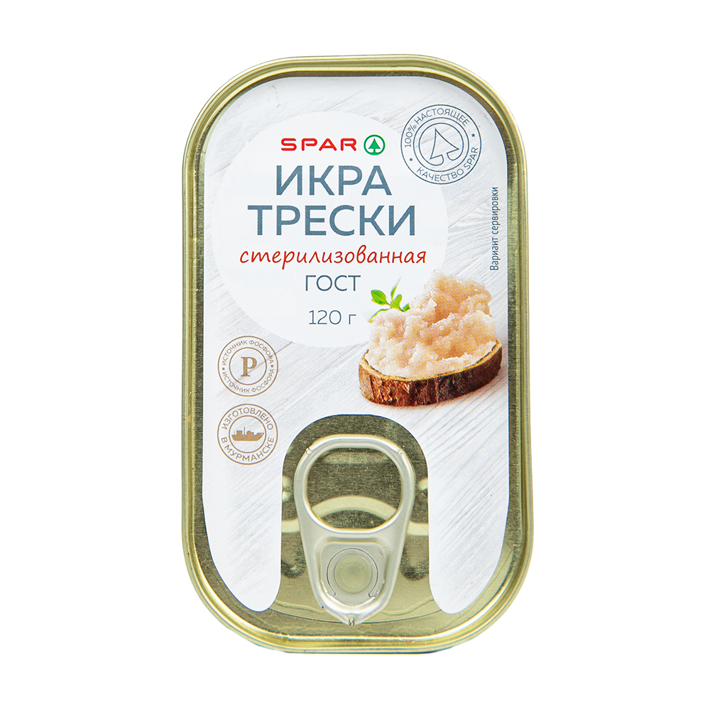 Изображение товара Икра Трески SPAR Стерилизованная 120г