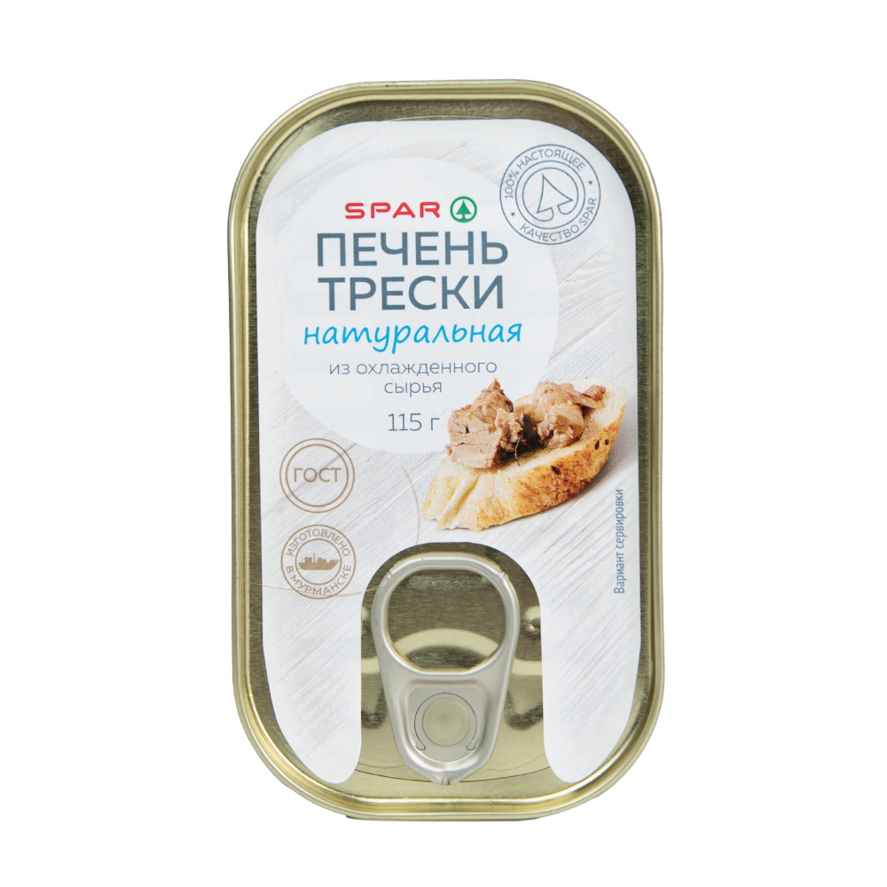 Изображение товара SPAR Печень трески Натуральная охлажденная 115 г