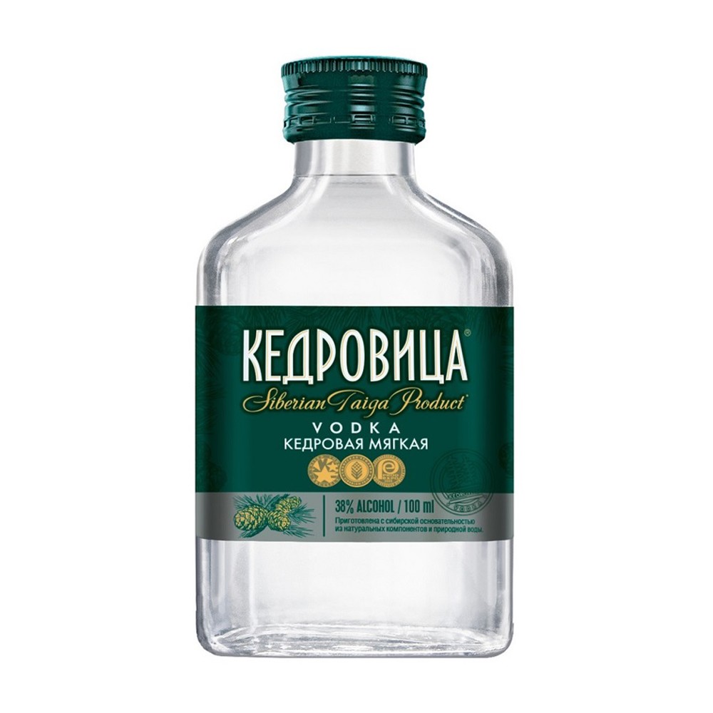 Изображение товара Водка Кедровица Кедровая Мягкая 38% 0,1л