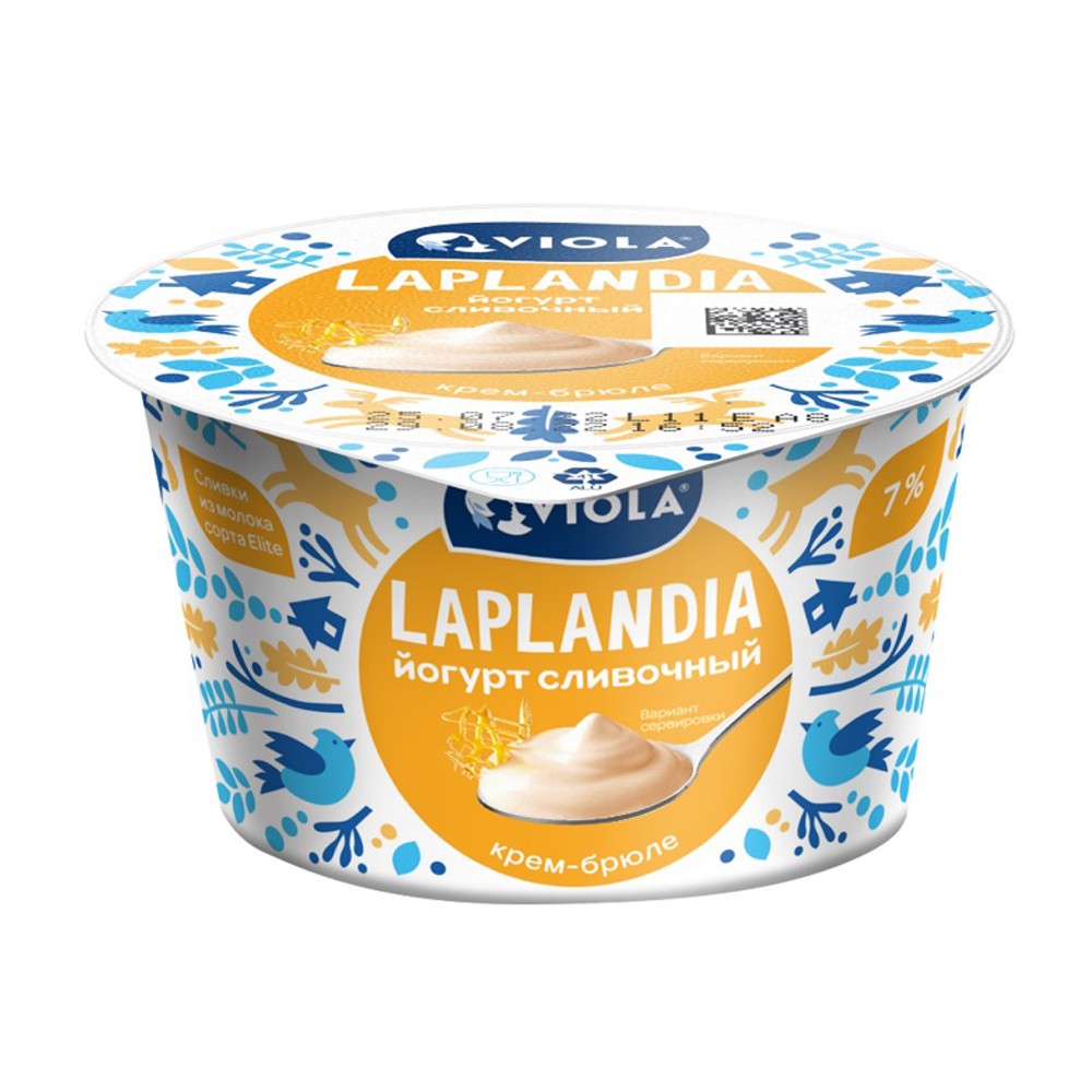 Изображение товара Йогурт Сливочный Laplandia Крем-Брюле 7% 180г
