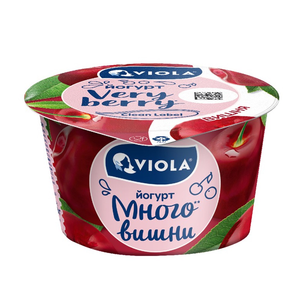 Изображение товара Йогурт Viola Very Berry Вишня 2,6% 180г