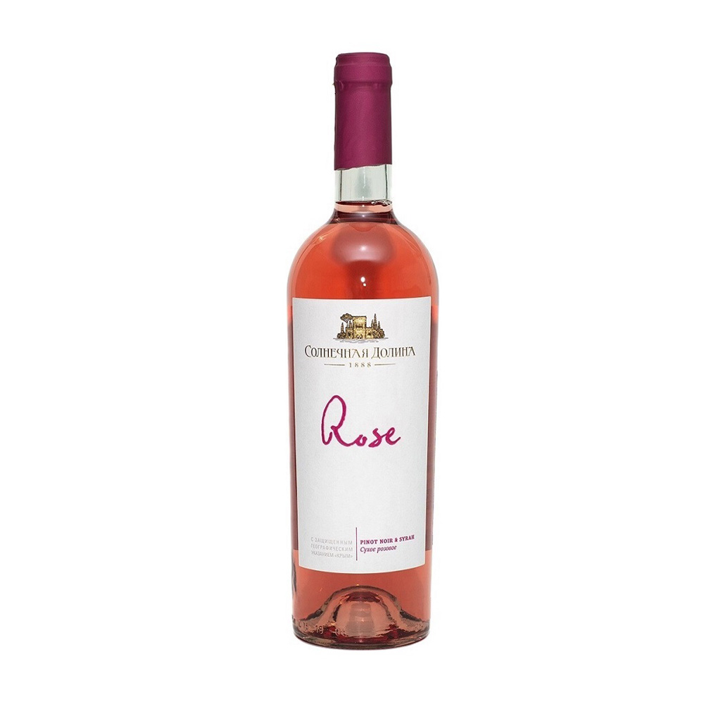 Изображение товара Вино Солнечная Долина Розовое Сухое 12% 0,75л