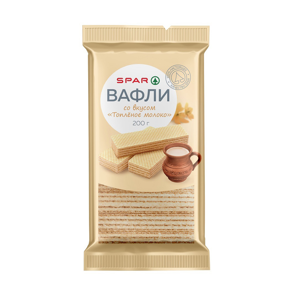 Изображение товара Вафли SPAR со Вкусом Топленого Молока 200г