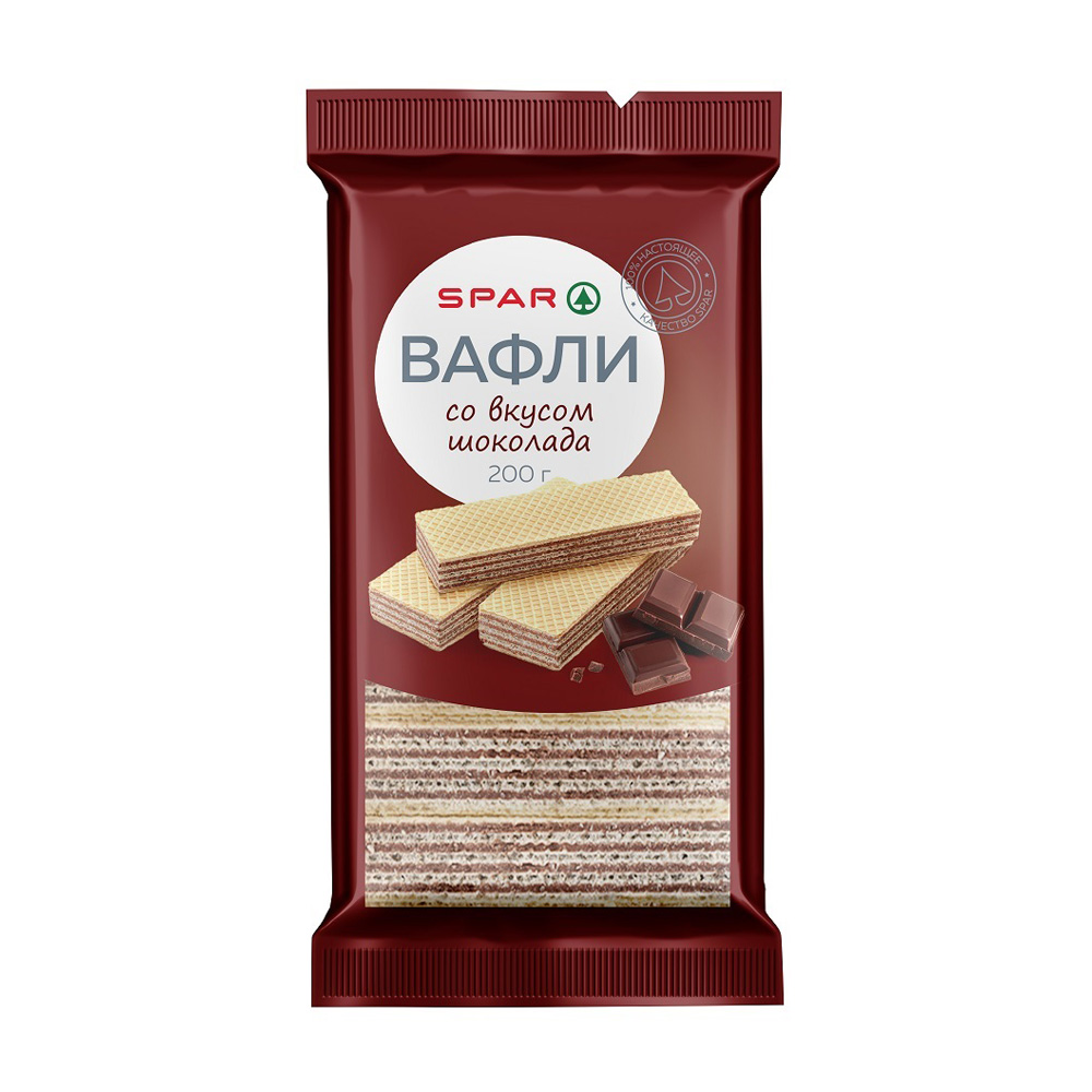 Купить вафли spar со вкусом шоколада 200г с доставкой на дом в магазине ...
