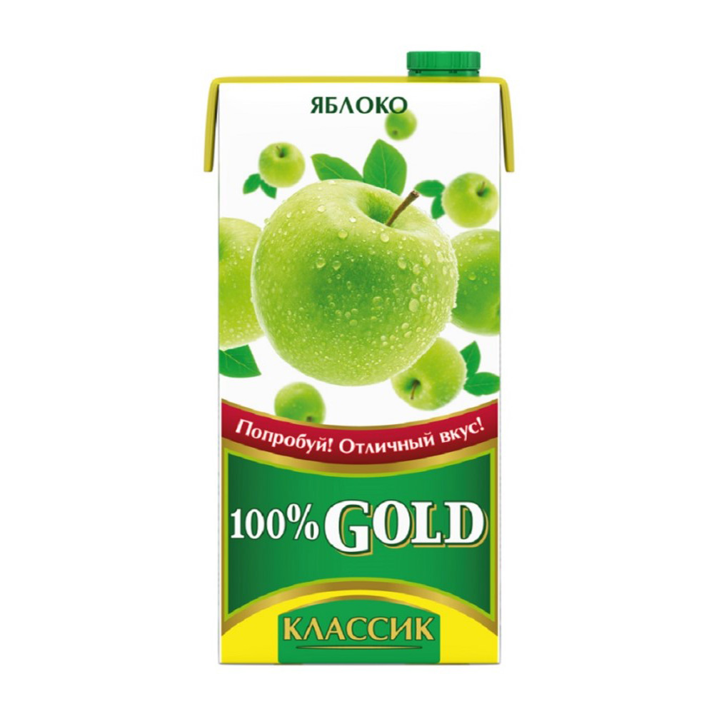 Изображение товара Напиток Сокосодержащий 100% Gold Классик Яблоко 1,93л