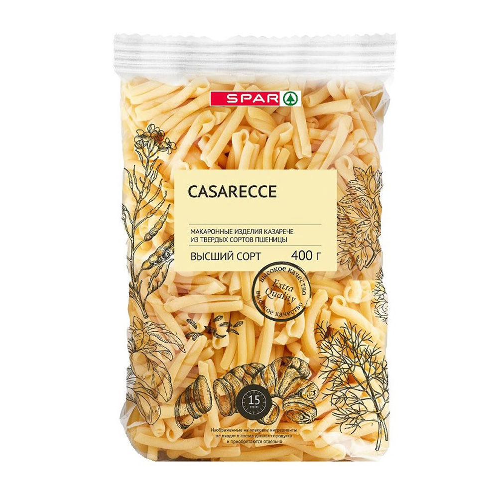 Изображение товара Макаронные Изделия SPAR Казарече 400г