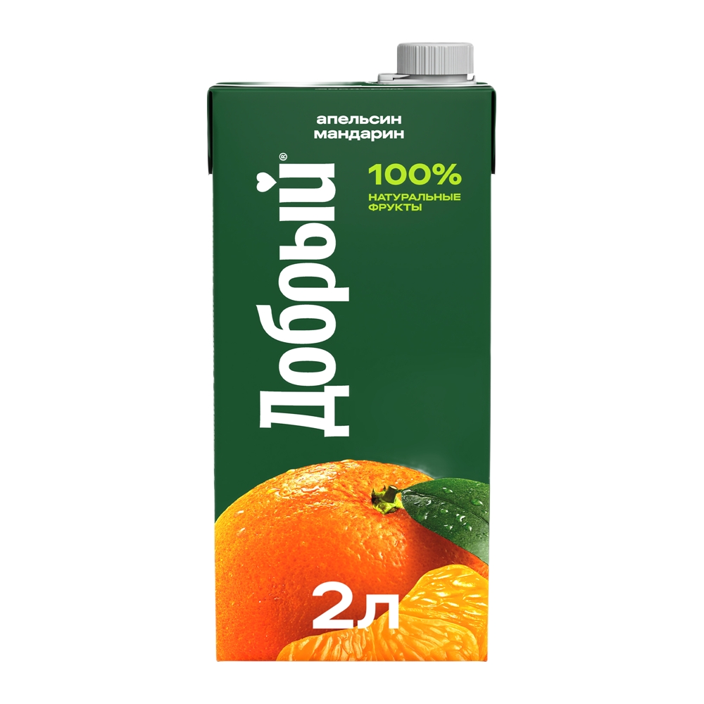 Изображение товара Добрый Апельсин Мандарин - напиток 2 л, сокосодержащий
