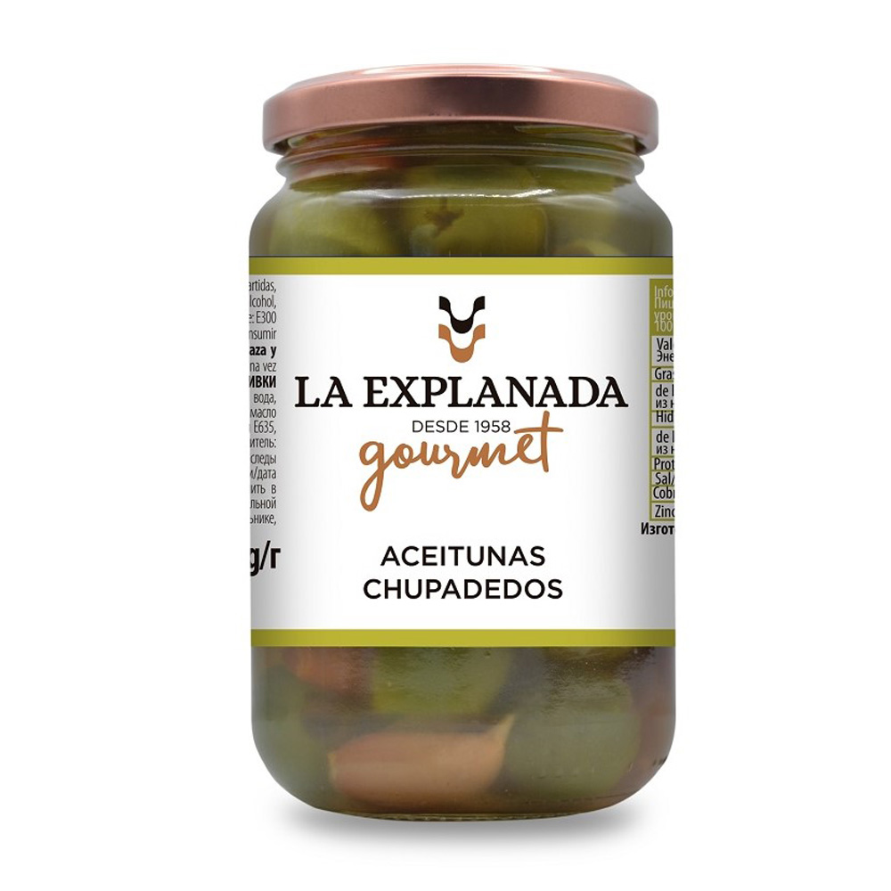 Изображение товара Оливки La Explanada Чупадедос с Косточкой 340г