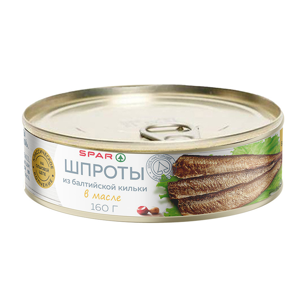 Изображение товара Шпроты SPAR из Балтийской Кильки в Масле 160г