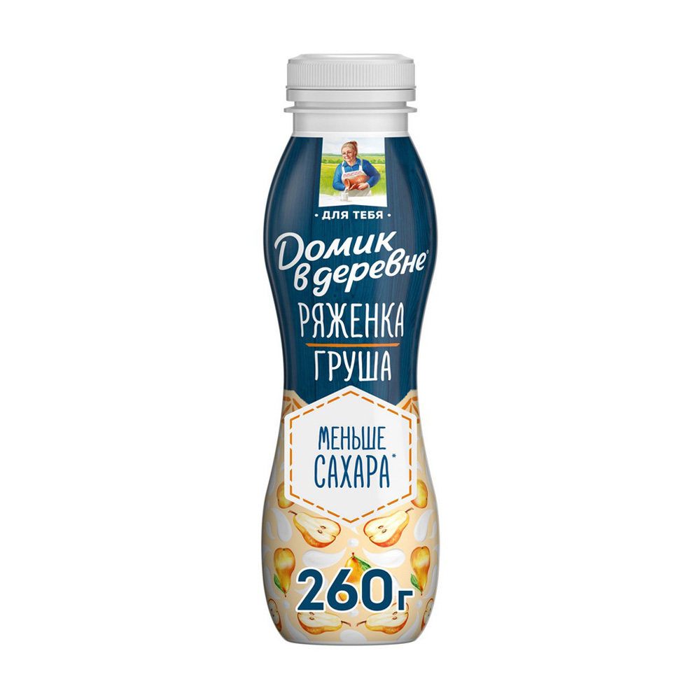 Изображение товара Ряженка Домик в деревне Груша 2,1% 0,26 л