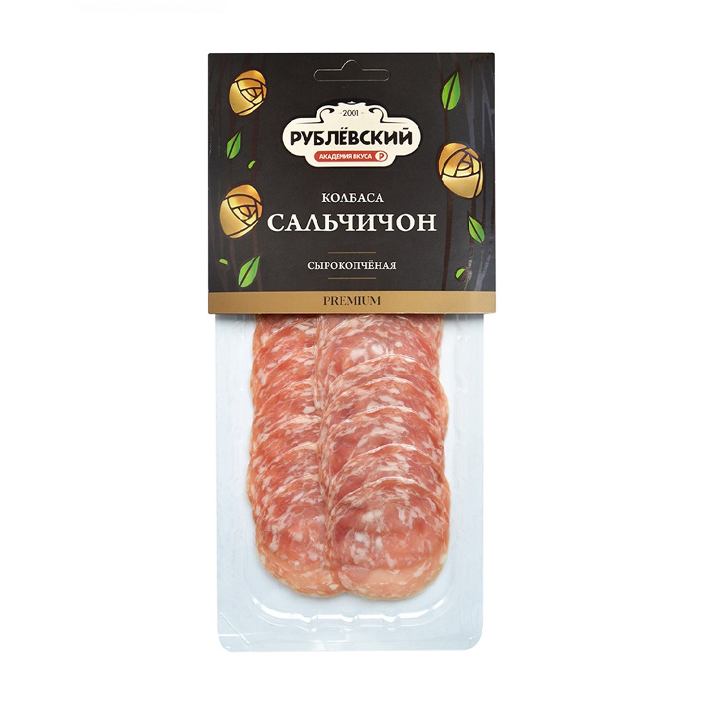 Изображение товара Колбаса Сырокопченая Рублевский Сальчичон Нарезка 70г